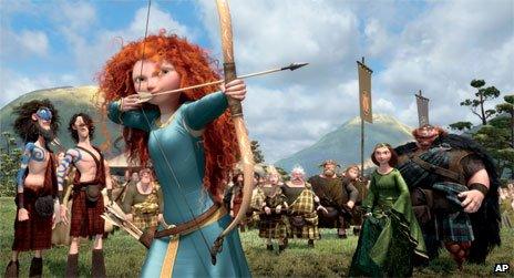Highland princess Merida takes aim in animated film Brave