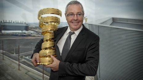 1987 Giro d'Italia winner Stephen Roche attended Thursday's launch in Belfast