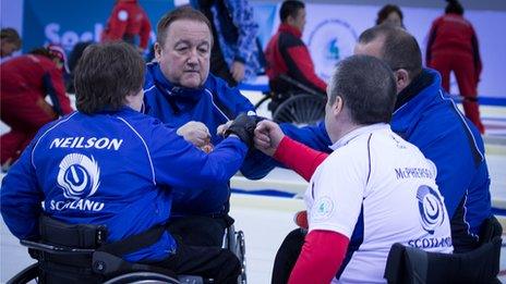 Scotland team at the World Wheelchair Curling Championship