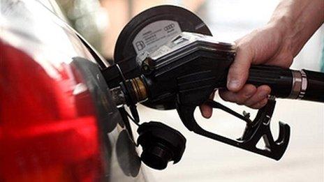 Man filling up petrol tank