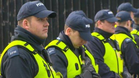 Police officers in Cambridge