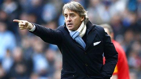 Manchester City manager Roberto Mancini