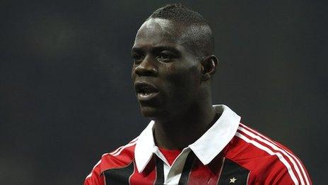 Milan striker Mario Balotelli