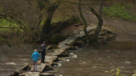 The Tarr Steps on Exmoor