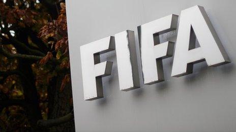 Fifa sign outside organisation's headquarters in Zurich, Switzerland