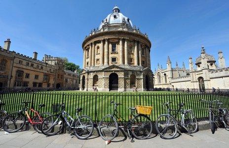 The Radcliffe Camera is a building at Oxford University