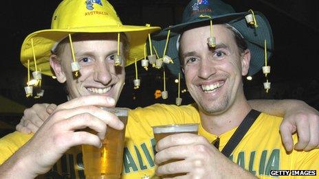 Australians drinking