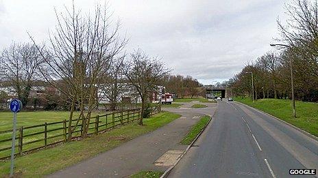 View of Moulton Way near fire station