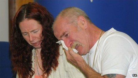 Michael and Mairead Philpott speak to media in Derby on 16 May 2012