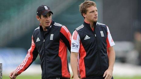 Craig Kieswetter and Jos Buttler in England training