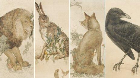 The Lion, The Hare, The Fox and The Raven by Philip Webb