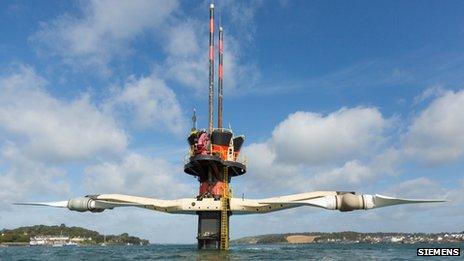 MCT tidal generator in Strangford Lough, County Down