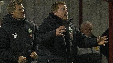 Celtic manager Neil Lennon endured a frustrating night at Fir Park