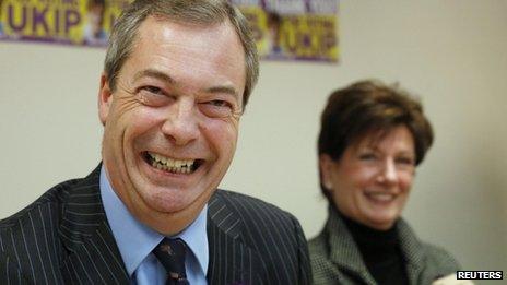 Nigel Farage and Diane James