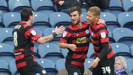 Peterborough celebrate a goal