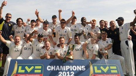 2012 county champions Warwickshire