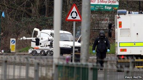 Bomb disposal officer at scene