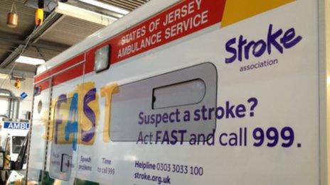 Ambulance with new stroke branding