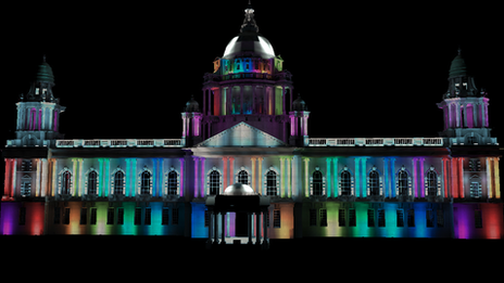 This is how Belfast City Hall could look lit up with rainbow colours to mark Belfast pride