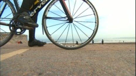 Cyclist in Paignton