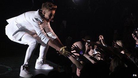 Justin Bieber on stage