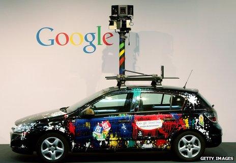 A Google streetview car