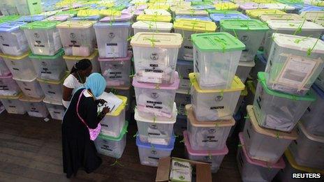 Chandaria tallying centre in Kenya (6 March 2013)