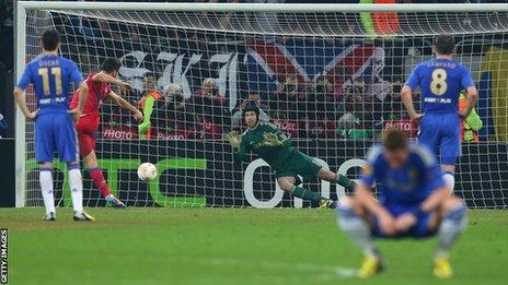 Raul Rusescu scores for Steaua Bucharest