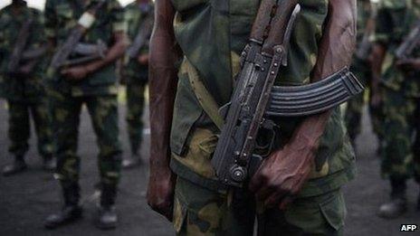 Army soldiers in eastern DR Congo - December 2012