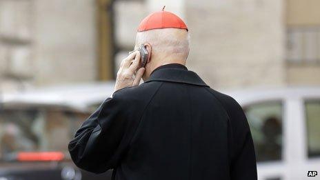 Cardinal on phone