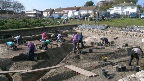 Site of the Roman villa in Folkestone