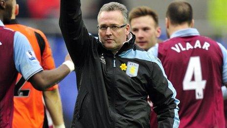 Aston Villa's Paul Lambert