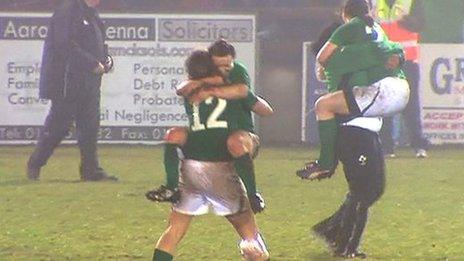 Ireland's women celebrate victory