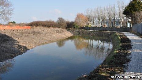 New fishing pool under construction