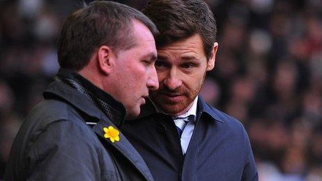 Liverpool manager Brendan Rodgers (left) and Tottenham counterpart Andre Villas-Boas