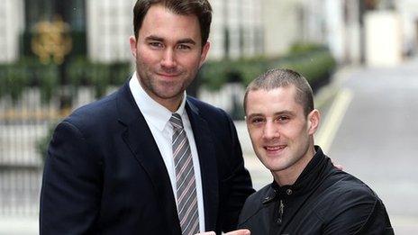 Eddie Hearn and Ricky Burns