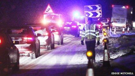 Motorists on the A23 in Sussex
