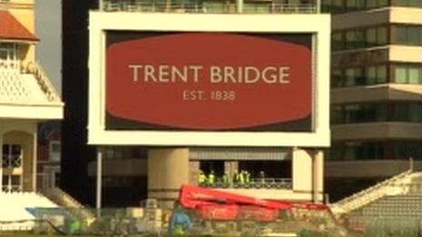Trent Bridge scoreboard
