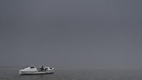 Sarah Outen on board her boat Gulliver