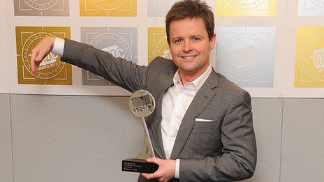 Declan Donnelly with his Tric award