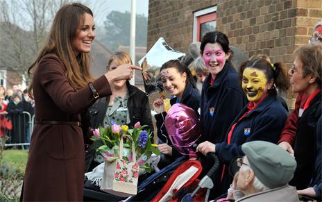 Duchess of Cambridge meets well-wishers in Grimsby, March 2013