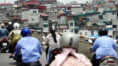 Motorcyclists in Vietnam
