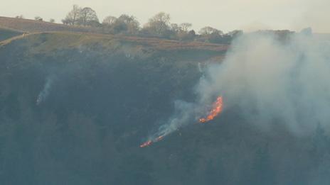 Gorse fire on Long Mynd