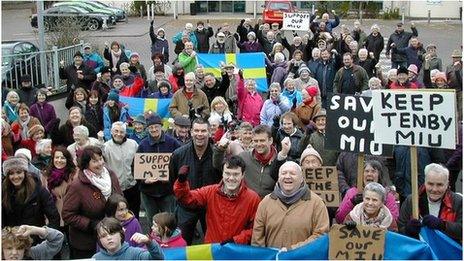 Campaigners turn out in support of the closure-threatened Tenby Minor Injuries Unit