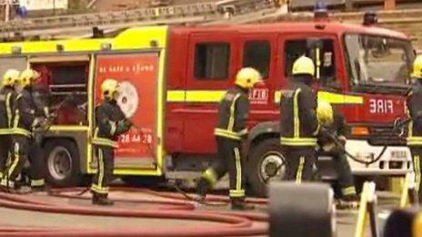 London Fire Brigade at work