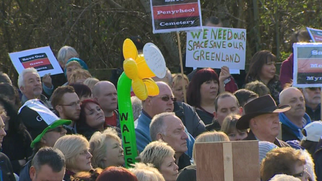 Protest in Gorseinon