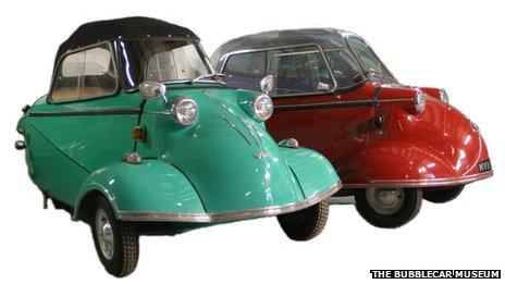 Two Messerschmit bubble cars