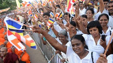 Hardline Buddhist rally in Maharagama