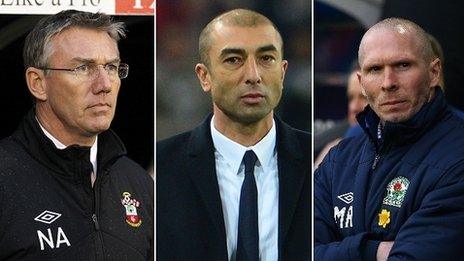 Nigel Adkins, Roberto di Matteo and Michael Appleton