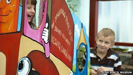 Children playing at the Pencil Museum